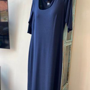 Eva Varro Blue Dress, Size L, Navy Blue